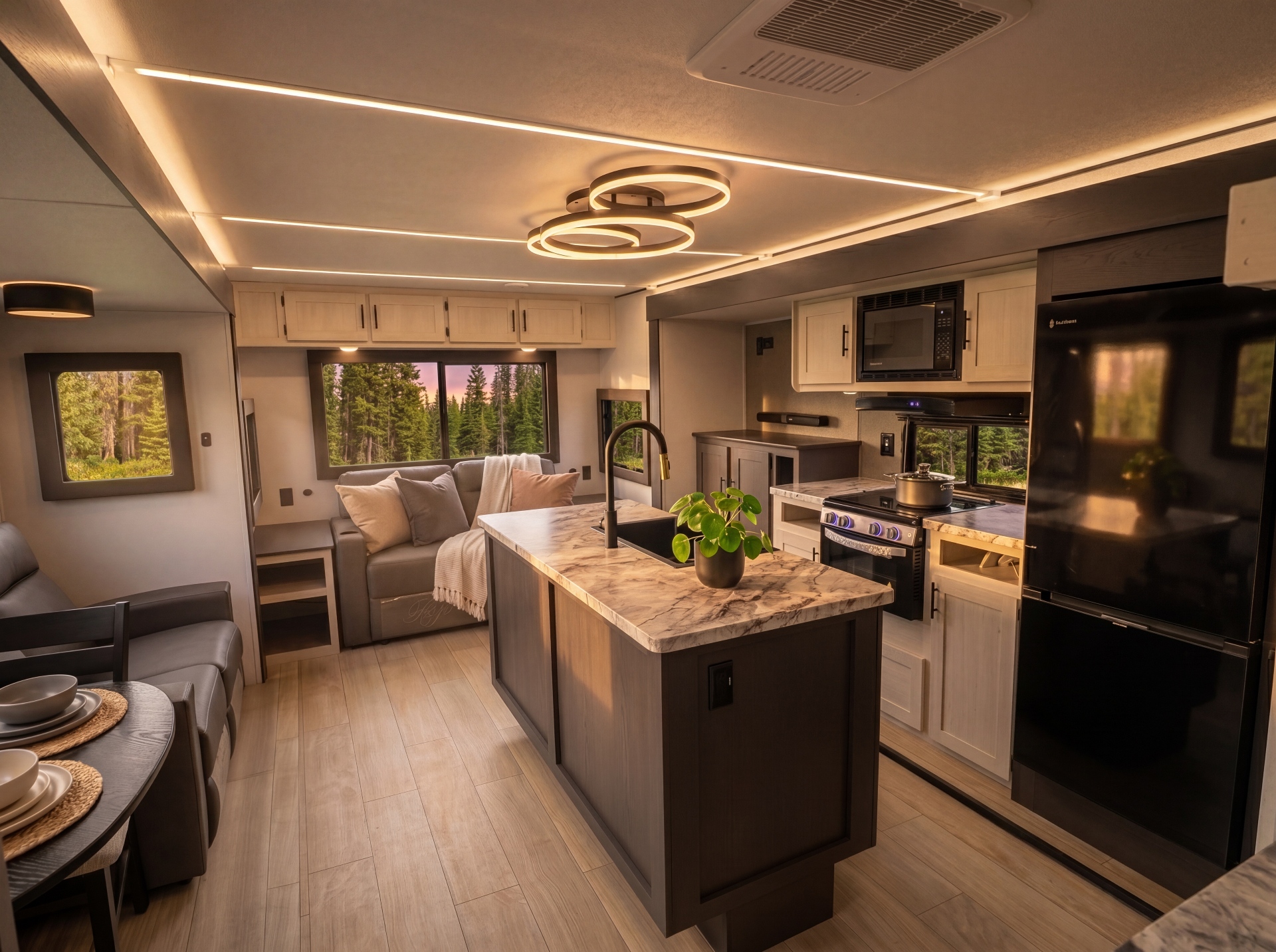 A trailer built like a home.